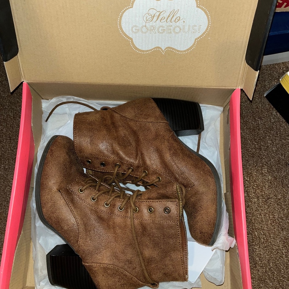 Brown booties